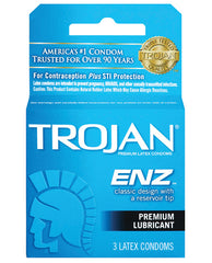 Trojan Enz Lubricated Condoms - Box Of 3