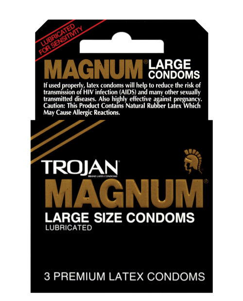 Trojan Magnum Condoms - Box Of 3 - LUST Depot