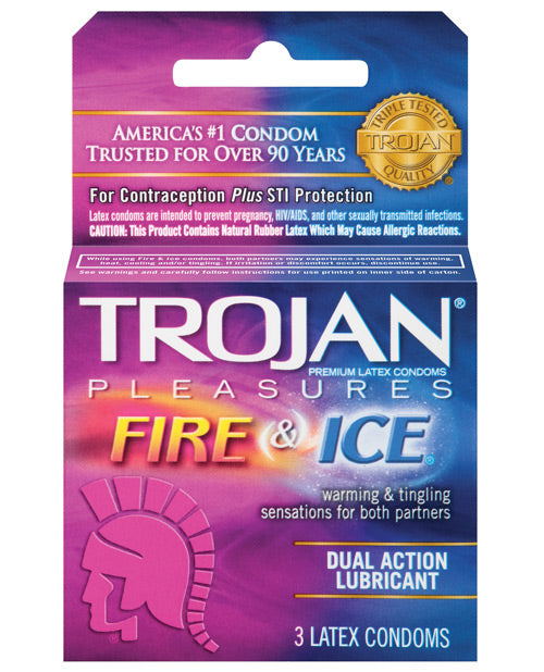 Trojan Fire & Ice Condoms - Box Of 3 - LUST Depot