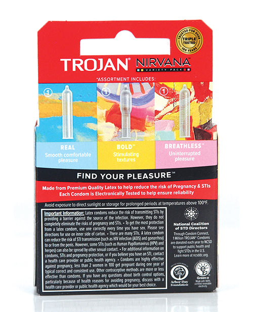 Trojan Nirvana Condom - Pack Of 3 - LUST Depot