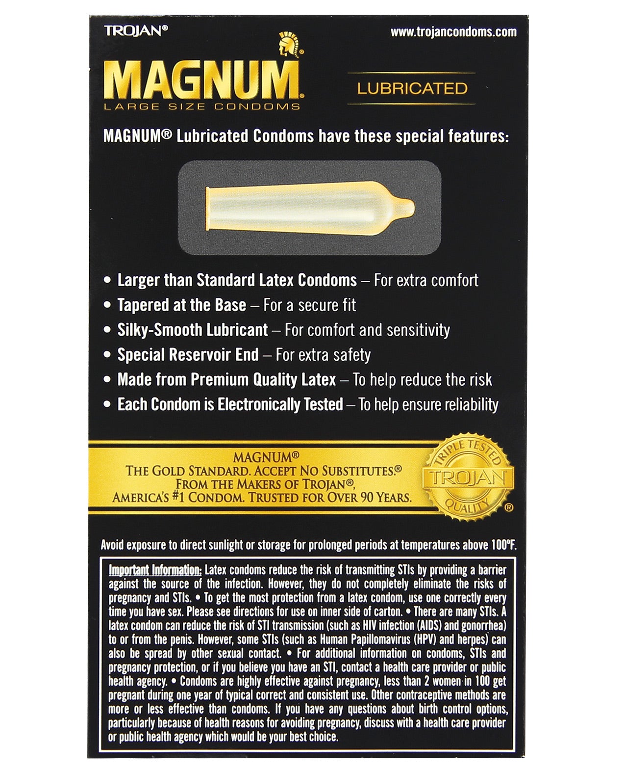 Trojan Magnum Condoms - Box Of 12 - LUST Depot