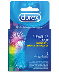 Durex Condom Pleasure Pack - Box Of 3