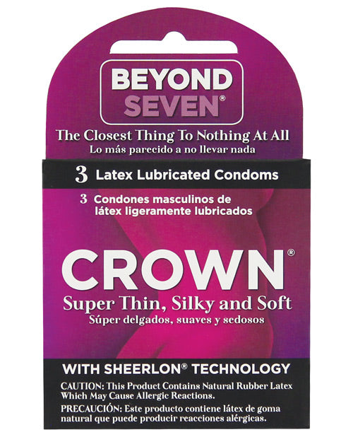Crown Lubricated Condoms - Box Of 3 - LUST Depot