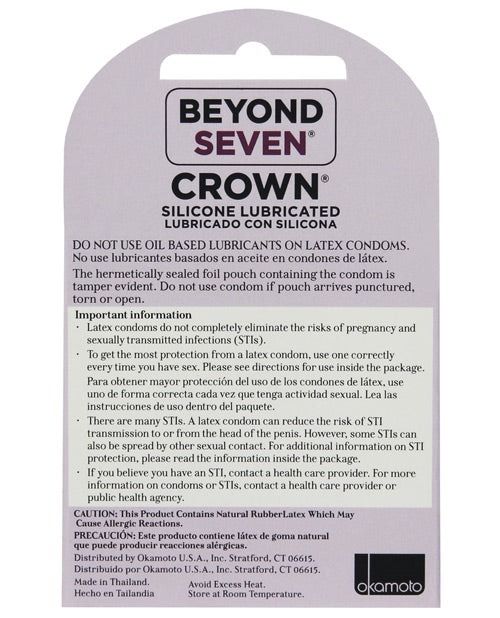 Crown Lubricated Condoms - Box Of 3 - LUST Depot