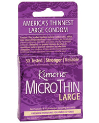 Kimono Micro Thin Large Condom - Box Of 3