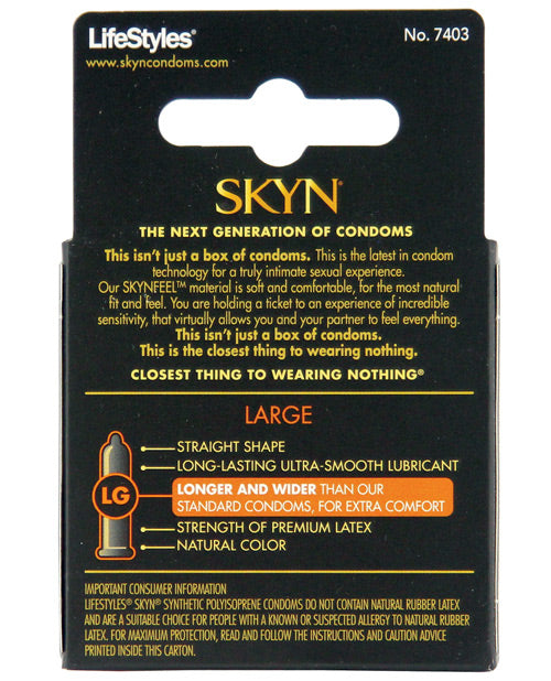 Lifestyles Skyn Large Non-latex - Box Of 3 - LUST Depot