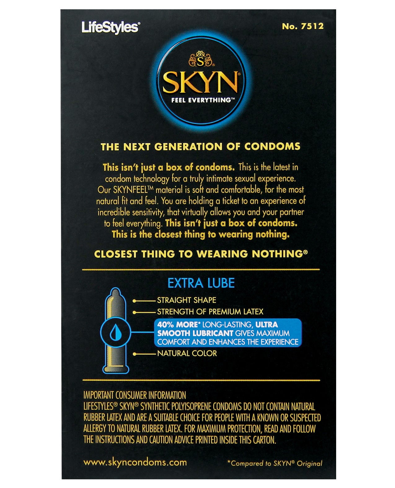 Lifestyles Skyn Extra Lubricated Condoms - Box Of 12 - LUST Depot