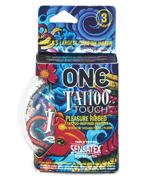 One Tattoo Touch Condoms - Pack Of 3 - LUST Depot