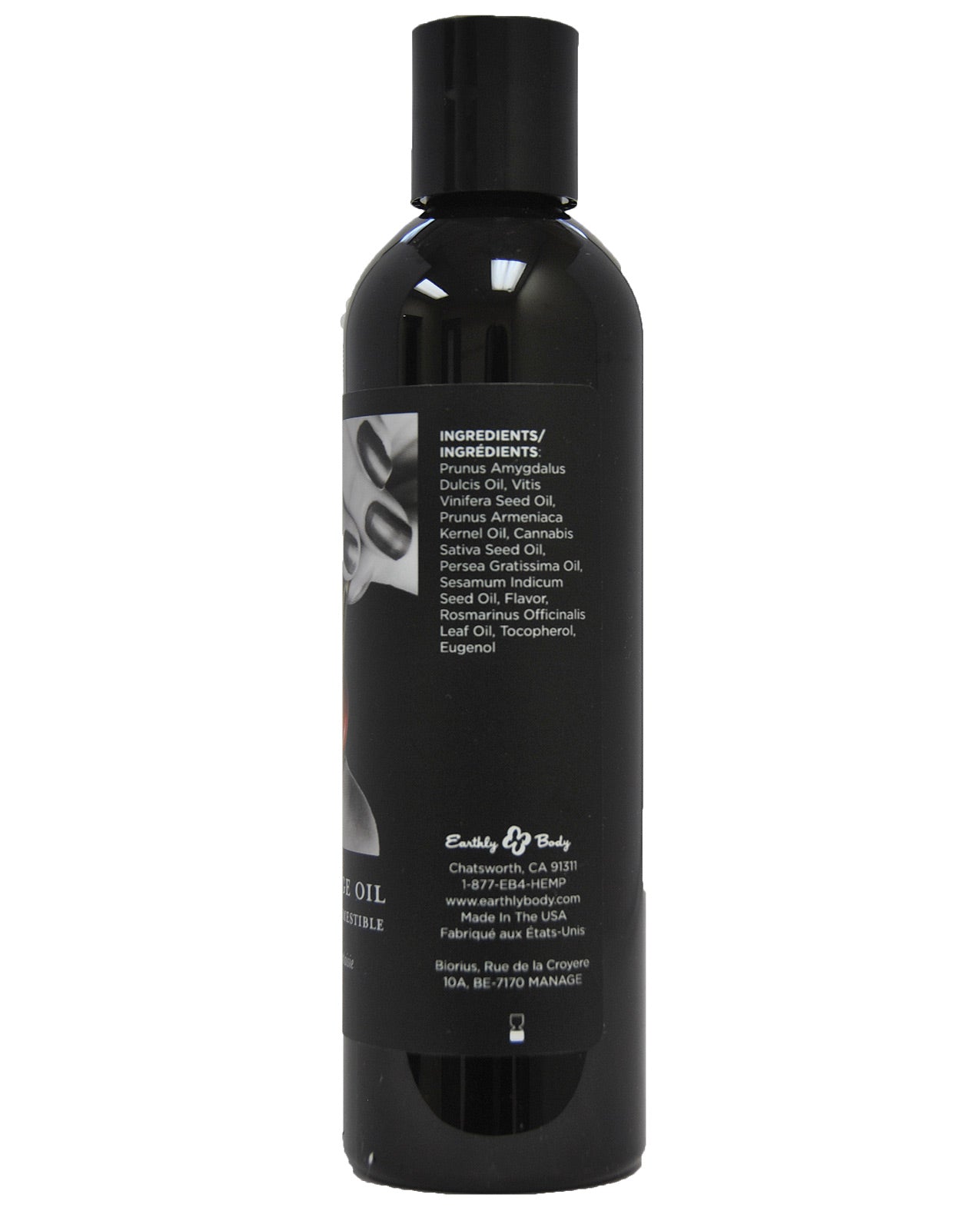 Earthly Body Hemp Edible Massage Oil - 8 Oz Cherry - LUST Depot