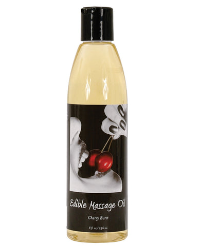 Earthly Body Hemp Edible Massage Oil - 8 Oz Cherry