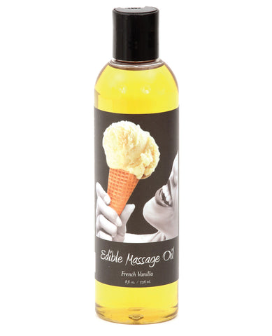 Earthly Body Hemp Edible Massage Oil - 8 Oz French Vanilla