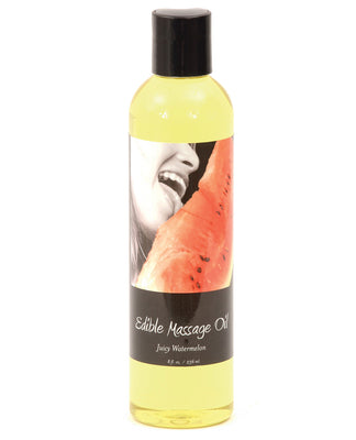 Earthly Body Hemp Edible Massage Oil - 8 Oz Watermelon