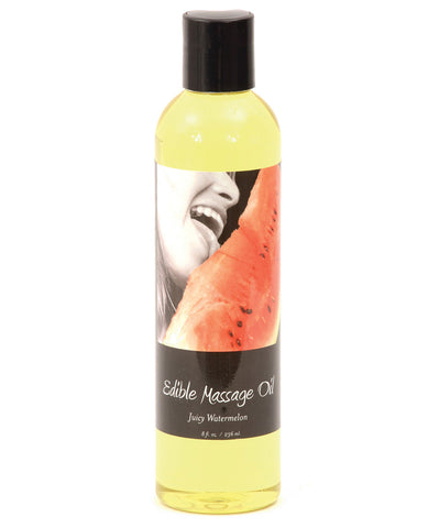 Earthly Body Hemp Edible Massage Oil - 8 Oz Watermelon