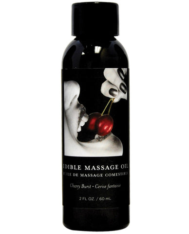 Earthly Body Edible Massage Oil - 2 Oz Cherry