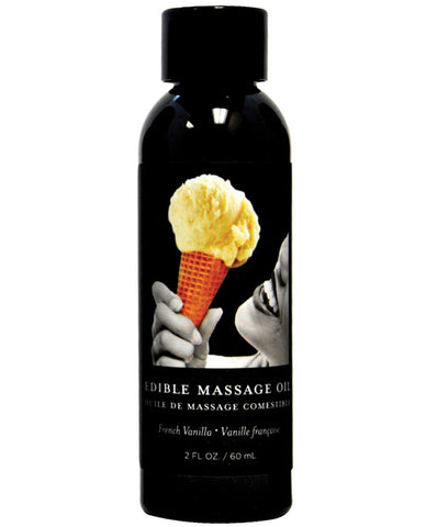 Earthly Body Edible Massage Oil - 2 Oz French Vanilla