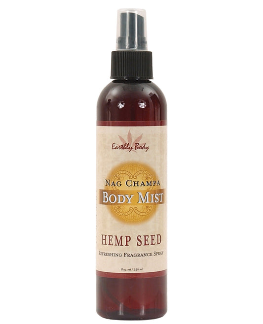 Earthly Body Hemp Seed Moisturizing Body Mist - 8 Oz Nag Champa - LUST Depot