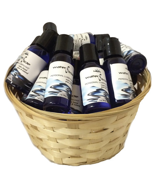 Earthly Body Waterslide Personal Lubricant W-carrageenan - 1 Oz Bottles Basket Of 30 - LUST Depot