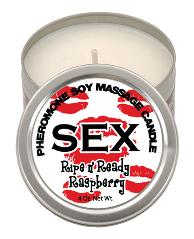 Ripe-n-ready Pheromone Soy Massage Candle - 4 Oz Raspberry