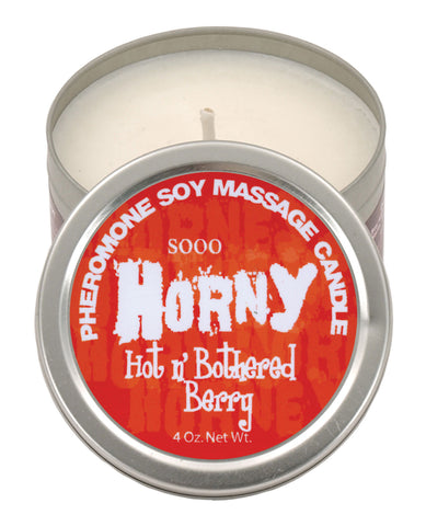 Sooo Horny Pheromone Soy Massage Candle - 4 Oz Berry