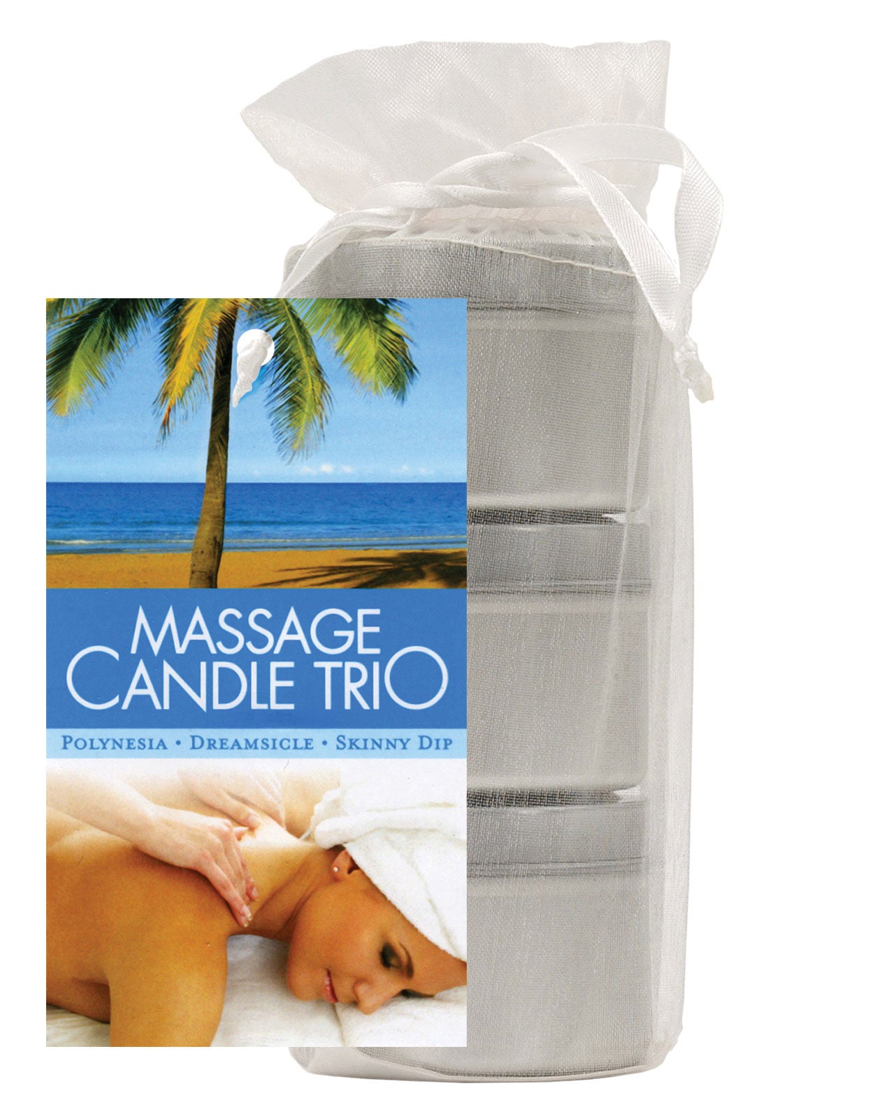 Earthly Body Massage Candle Trio Gift Bag - 2 Oz Skinny Dip, Dreamsicle, & Guavalva - LUST Depot