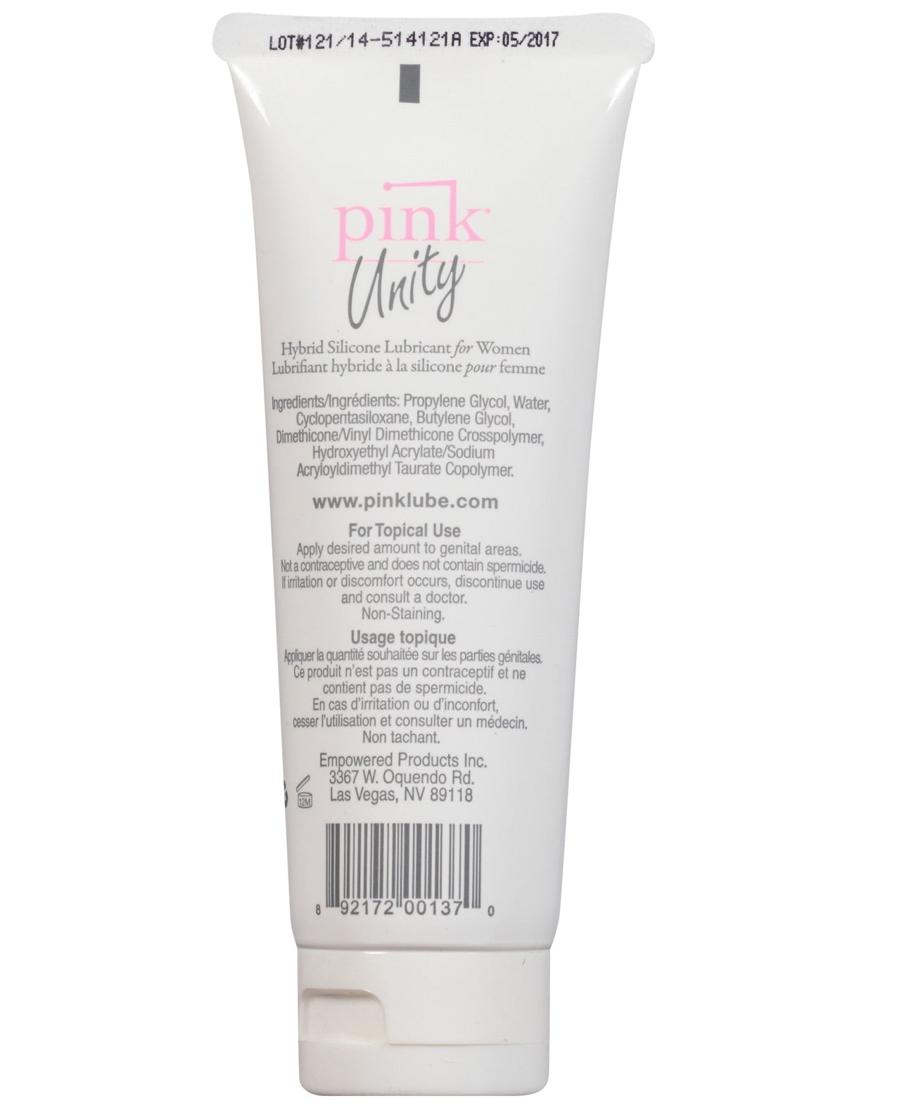 Pink Unity Hybrid Silicone Based Lubricant - 3.3 Oz Tube - LUST Depot