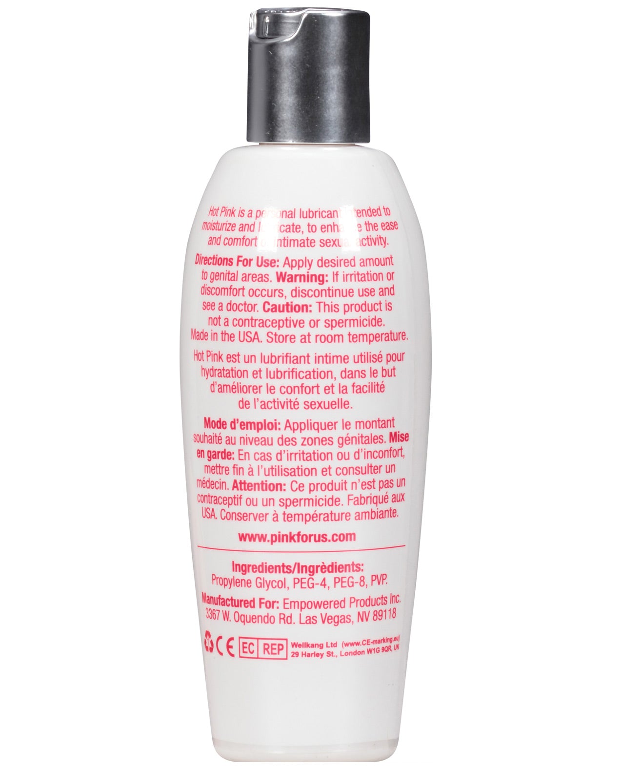 Hot Pink Lube - 4.7 Oz Bottle - LUST Depot