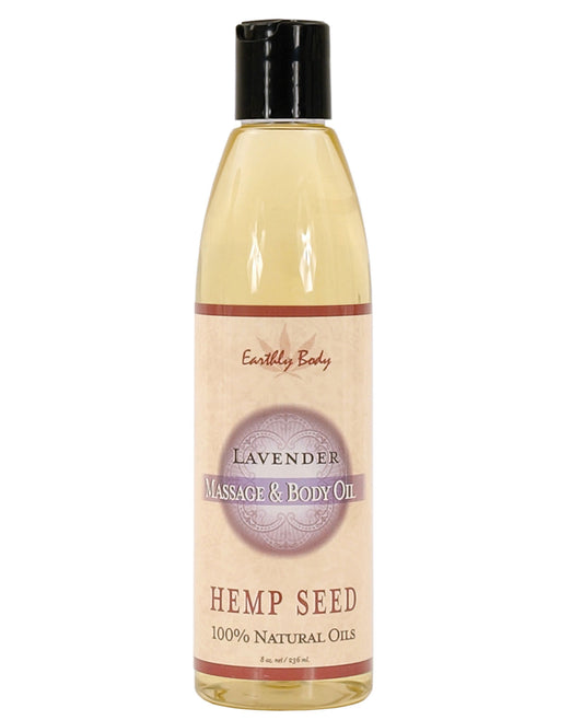 Earthly Body Massage & Body Oil - 8 Oz Lavender - LUST Depot