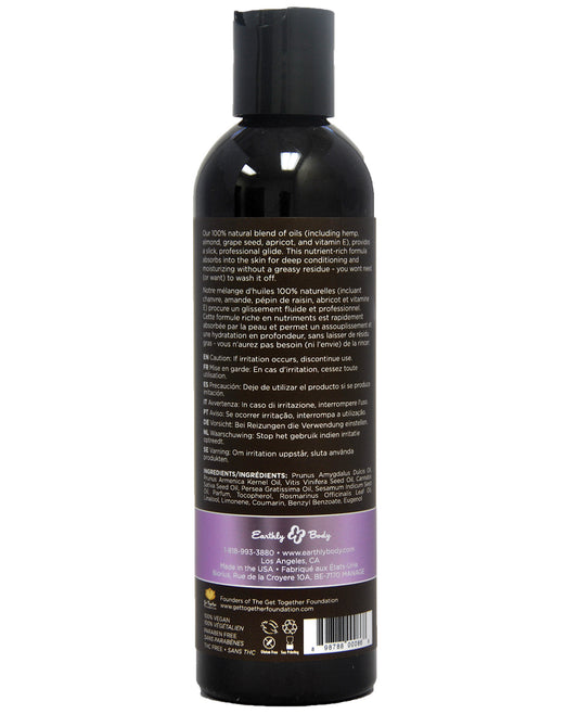 Earthly Body Massage & Body Oil - 8 Oz Lavender - LUST Depot