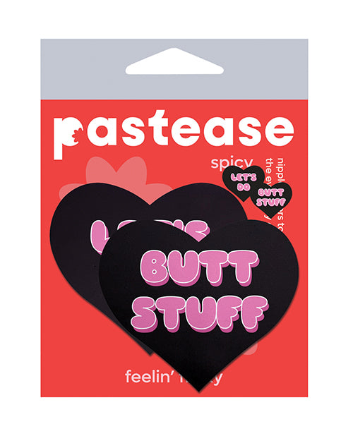 Pastease Premium Heart Let's Do Butt Stuff - Black/pink O/s - LUST Depot