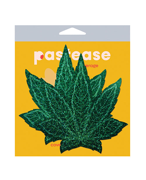 Pastease Coverage Glitter Pot Leaf- Green O/s - LUST Depot