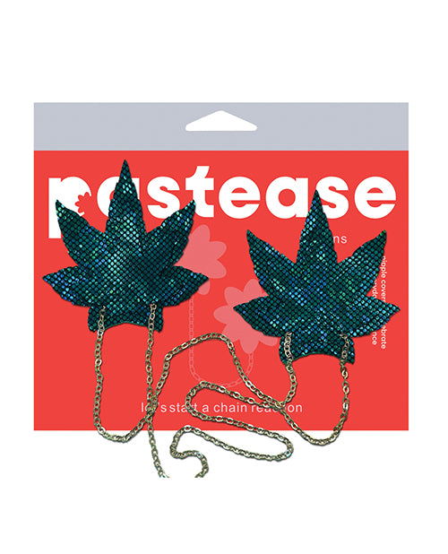 Pastease Chains Disco Weed Leaf - Green O/s - LUST Depot