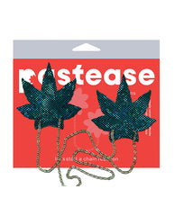 Pastease Chains Disco Weed Leaf - Green O/s