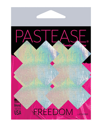 Pastease Holographic Plus X - Silver O-s Pack Of 2 Pair - LUST Depot