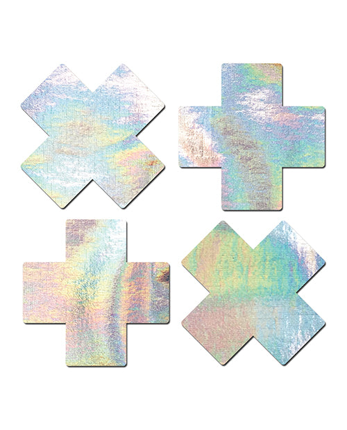 Pastease Holographic Plus X - Silver O-s Pack Of 2 Pair - LUST Depot