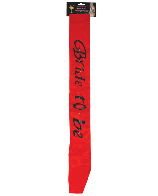 Bride To Be Flashing Sash - Red - LUST Depot