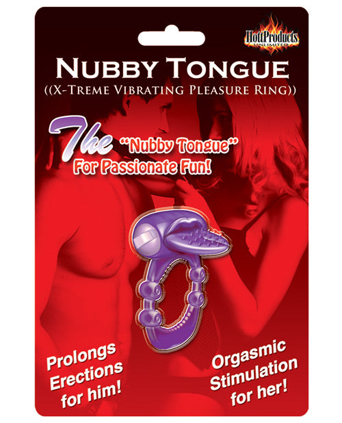 Nubby Tongue X-treme Vibrating Pleasure Ring - Purple - LUST Depot