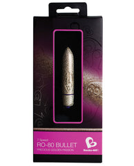 Rocks Off Precious Golden Passion Colored Ro-80 Mm Bullet - 7 Speed Gold