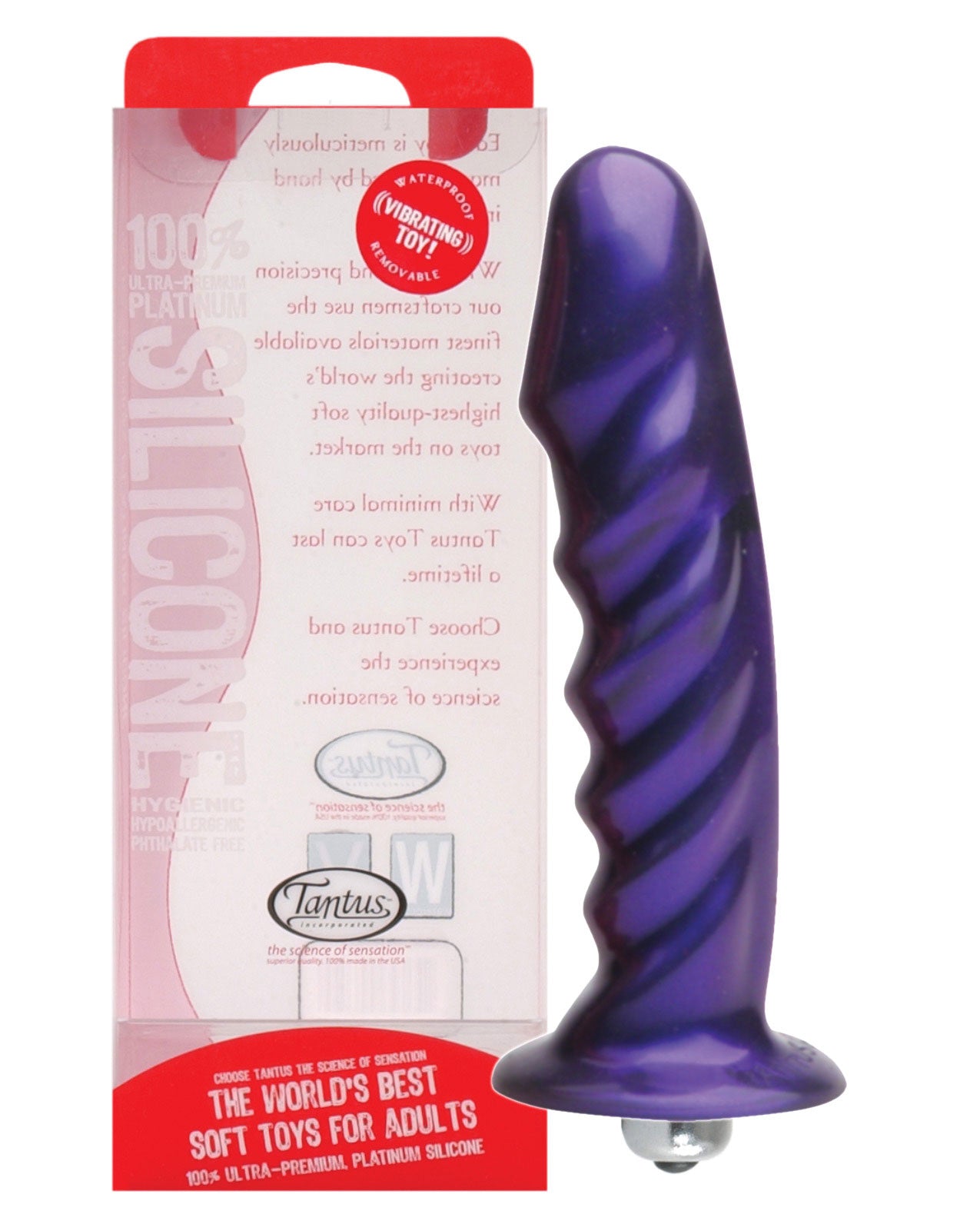 Tantus Echo Silicone Vibrating Dildo - Purple - LUST Depot