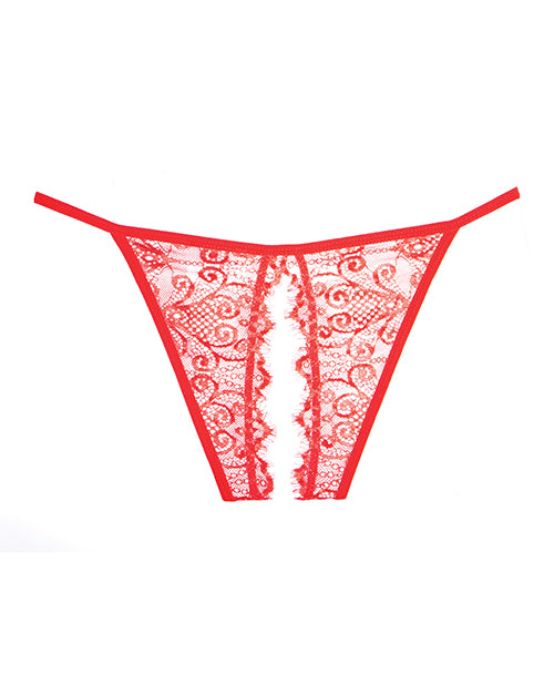 Adore Lace Enchanted Belle Panty Red O/s - LUST Depot