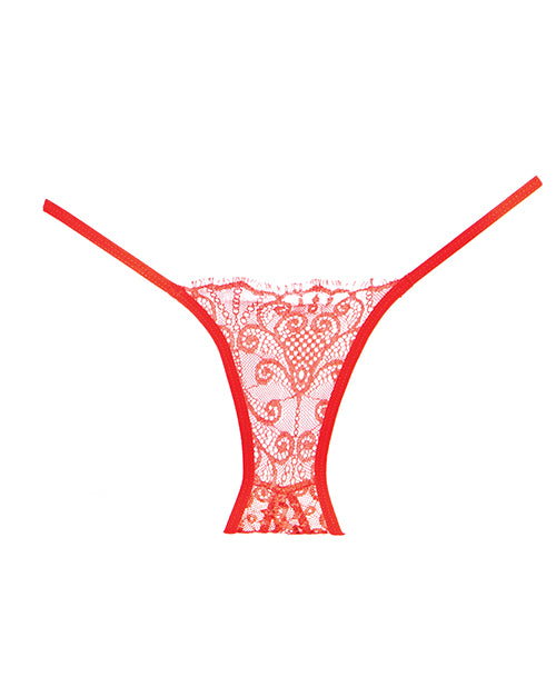 Adore Lace Enchanted Belle Panty Red O/s - LUST Depot