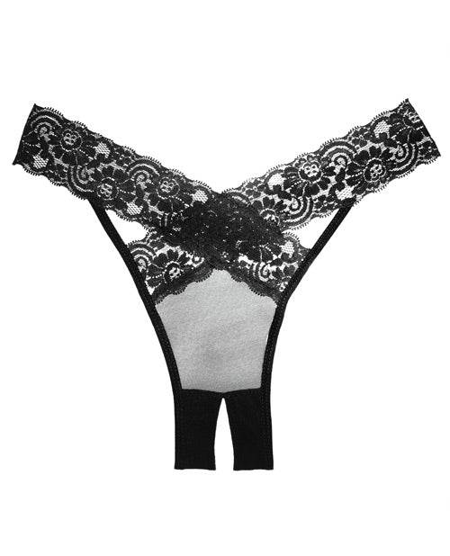 Adore Sheer & Lace Desire Panty Black O/s - LUST Depot