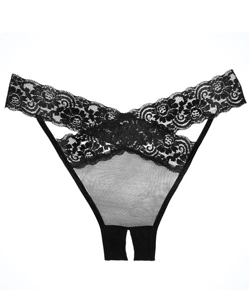 Adore Sheer & Lace Desire Panty Black O/s - LUST Depot