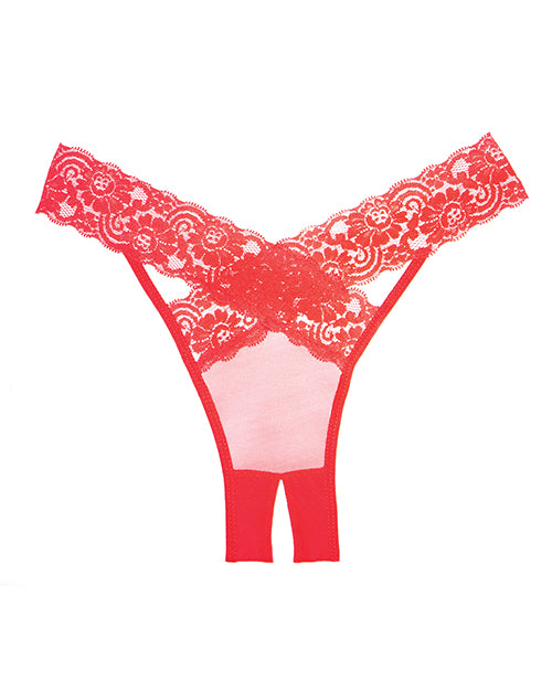 Adore Sheer & Lace Desire Panty Red O/s - LUST Depot