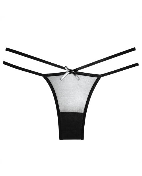 Adore Sheer Naughty Vanilla Panty Black O/s - LUST Depot