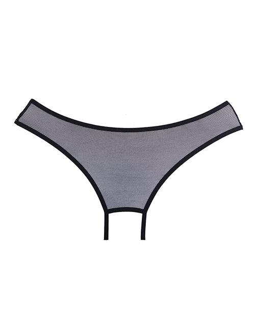 Adore Sheer Teaz Open Panty Black O/s - LUST Depot