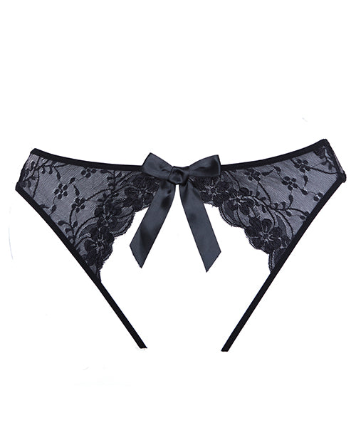 Adore Sheer Teaz Open Panty Black O/s - LUST Depot