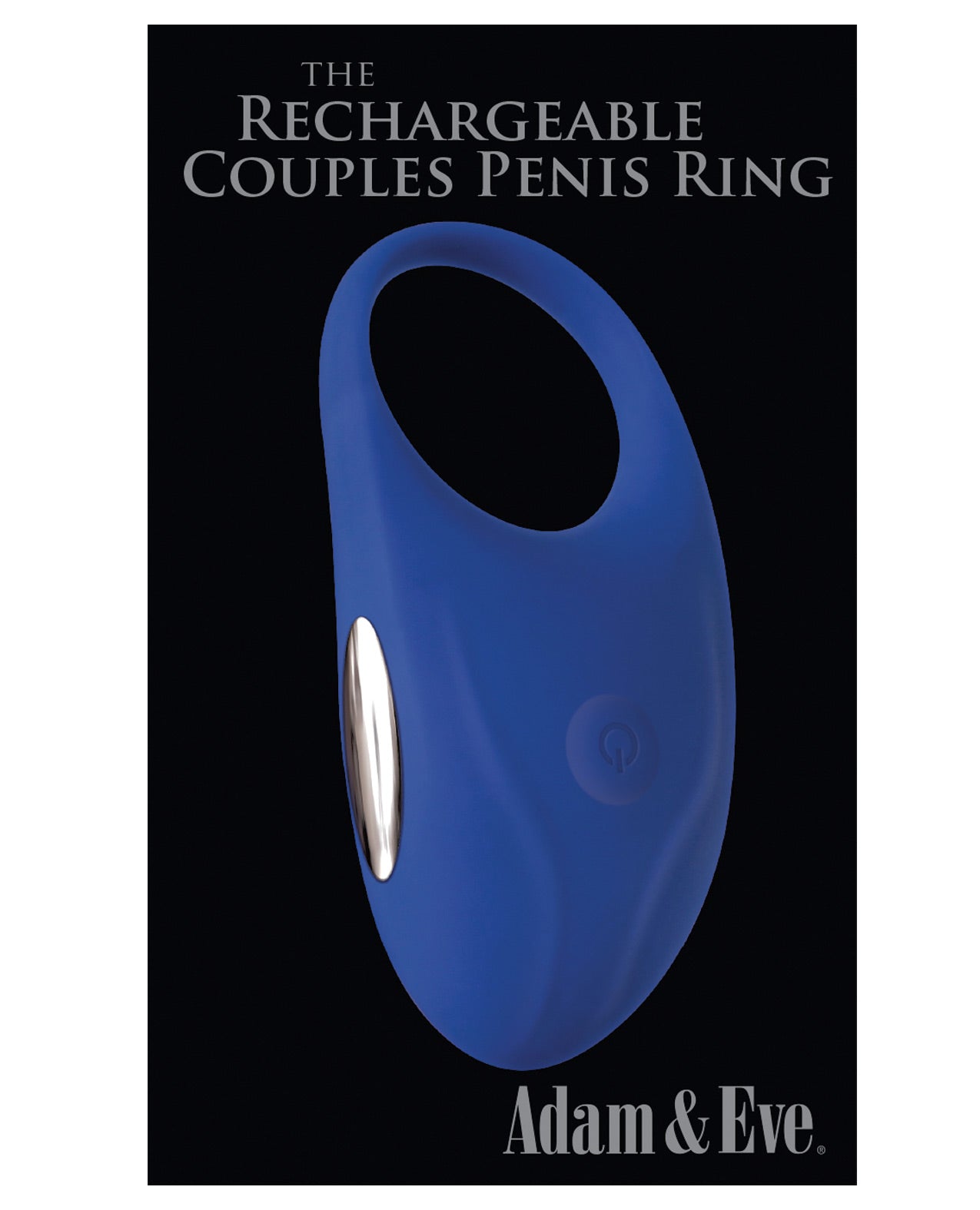 Adam & Eve Rechargeable Couples Penis Ring - Blue - LUST Depot