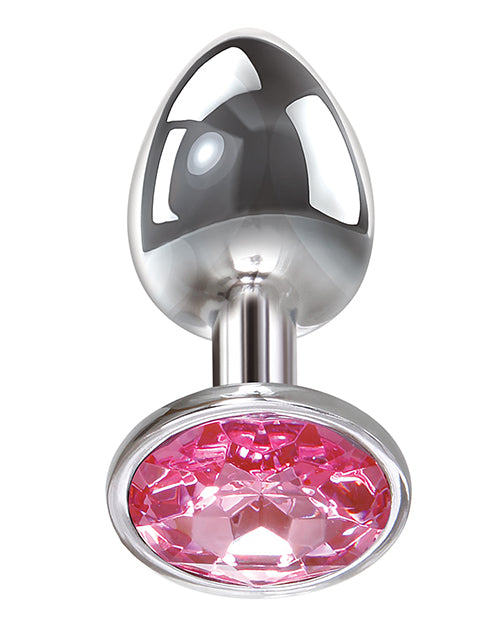 Adam & Eve Pink Gem Anal Plug Small - Silver-pink - LUST Depot