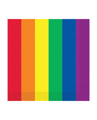 Pride Luncheon Napkins - Rainbow Pack Of 16