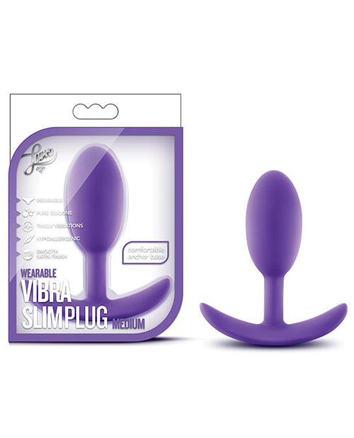 Blush Luxe Wearable Vibra Slim Plug Medium - Purple - LUST Depot